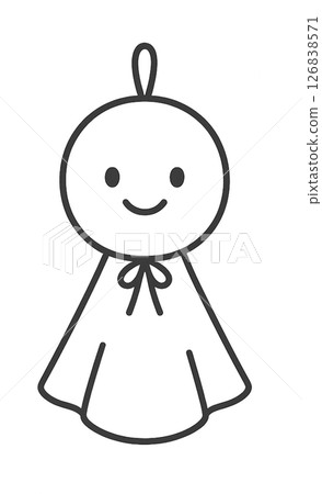Teru Teru Bouzu illustration using only lines 126838571