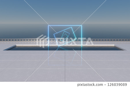 field, presentation, blank 126839089