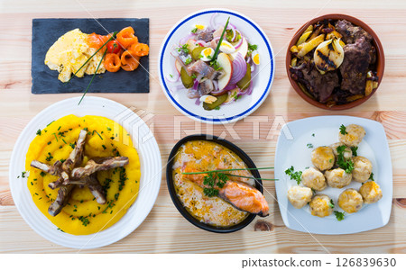 Collection of Norwegian meals Collection of Norwegian meals 126839630