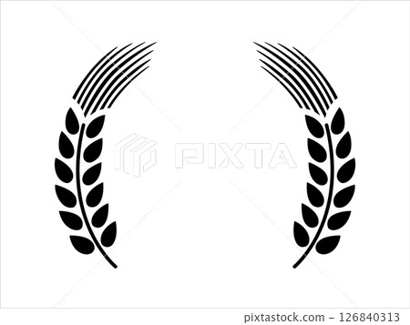 Agriculture Wheat Ears Icons. Cereal Ear. Organic wheat. Vector Design Template for Bread, Beer Logo, Packaging, Labels for Farming 126840313
