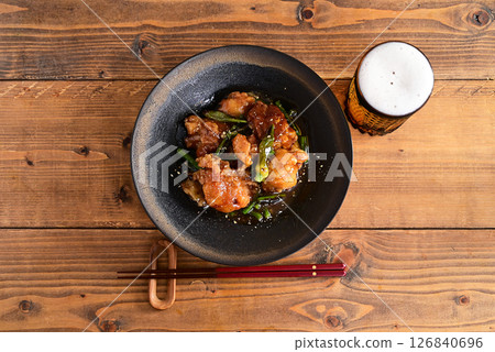 炸雞腿佐糖醋醬 炸雞腿佐糖醋醬 126840696