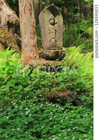 千國街道青木湖畔的石佛像 千國街道青木湖畔的石佛像 126840833