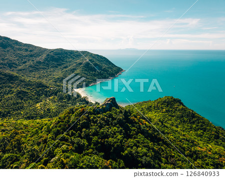 aerial view from a viewpoint on Koh Phangan, Thailand 126840933
