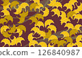 Ginkgo fallen leaves carpet 126840987