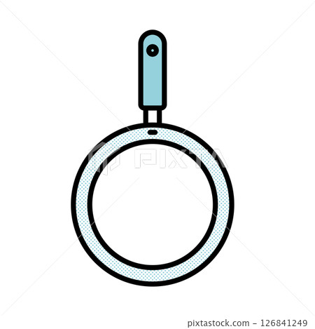 Illustration of a simple and clean frying pan | Frying pan, cooking utensils, kitchen tools, cooking tools, with handle 126841249