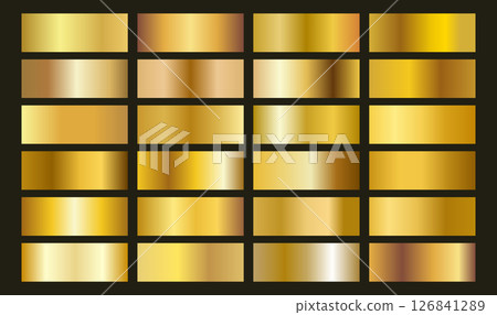 Gold color gradient pattern material set 126841289
