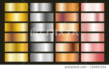 漸層材質套裝（金色、銀色、玫粉紅色、銅色） 126841291