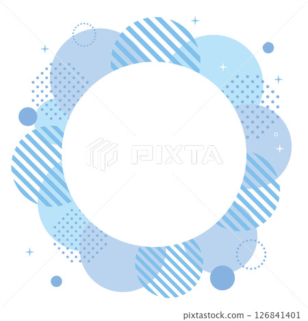 Geometric frame blue circle sparkling Geometric frame blue circle sparkling 126841401