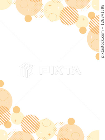 Polka dot frame geometric glitter orange vertical 126841598