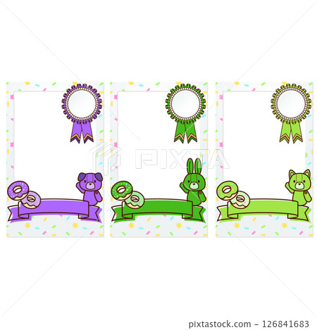 Cute Instax Decoration Frame Ribbon Purple Green Lime Green 126841683