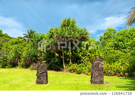 Stone Monoliths of Badrulchau on Babeldaop Island in Palau, Micronesia in Oceania Stone Monoliths of Badrulchau on Babeldaop Island in Palau, Micronesia in Oceania 126841738