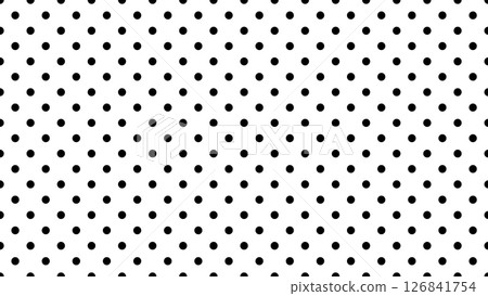 Polka dot background simple black dots on white vector 126841754