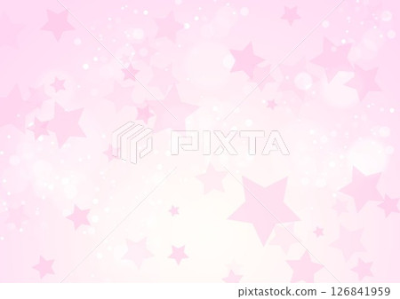 粉紅色背景上散落的星星 粉紅色背景上散落的星星 126841959