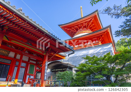 Nakayama-dera Temple: Amida Hall and Tahoto Pagoda (Takarazuka City, Hyogo Prefecture) Nakayama-dera Temple: Amida Hall and Tahoto Pagoda (Takarazuka City, Hyogo Prefecture) 126842305