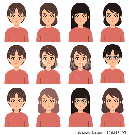 各種情緒的女性插圖集 126842495