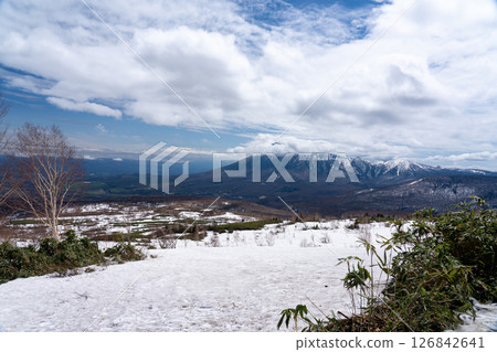 Mount Iwate seen from the Hachimantai Aspite Line Observatory, Hachimantai City, Iwate Prefecture 126842641