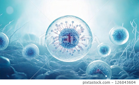幹細胞冷凍保存的3D圖示細胞冷凍、卵子冷凍醫學材料 126843604