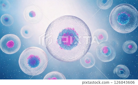 幹細胞冷凍保存的3D圖示細胞冷凍、卵子冷凍醫學材料 126843606