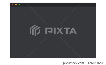 Web browser mockup window in dark mode modern... - Stock Illustration ...