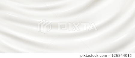 Milk or silk cream texture with flowing waves 126844015