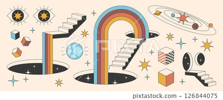 Surreal door portal collection 126844075