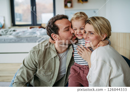 Parents spending time with little son. 126844333