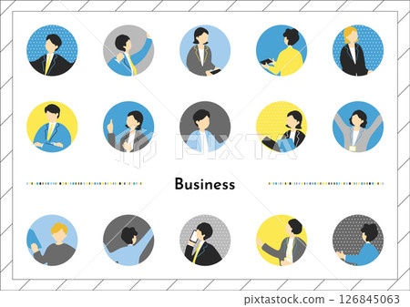 商業場景人物圖示集合 商業場景人物圖示集合 126845063