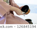 The act of cleaning the tea bowl during the Urasenke tea ceremony 126845194