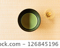 Image of a relaxing drink with matcha tea 126845196