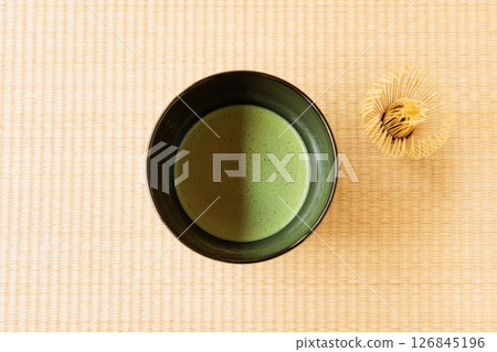 Image of a relaxing drink with matcha tea Image of a relaxing drink with matcha tea 126845196
