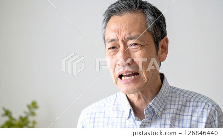 Sad senior man (AI generated image) 126846440