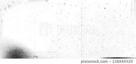 Film black old noise texture background. Distressed grain retro photo effect. Old movie filter overlay. Grunge gritty texture with dust, scratches. Vector transparent retro decoration Film black old noise texture background. Distressed grain retro photo effect. Old movie filter overlay. Grunge gritty texture with dust, scratches. Vector transparent retro decoration 126848320