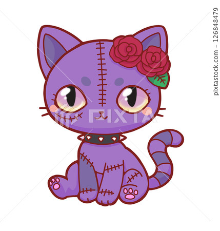 Zombie Cat from Wonderland - Purple Zombie Cat from Wonderland - Purple 126848479