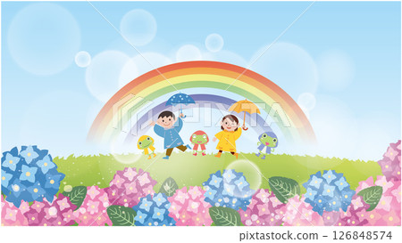 夏季雨季材料背景 126848574