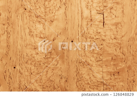 Curly birch wood. Warm and detailed wooden texture Curly birch wood. Warm and detailed wooden texture 126848829
