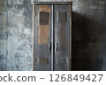 Rustic Industrial Metal Locker - Gray Vintage Style 126849427