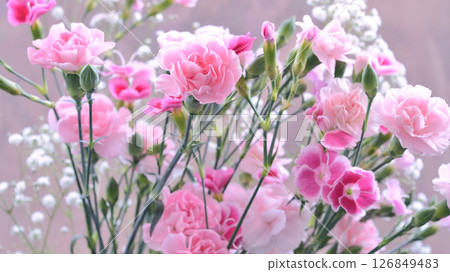 粉色可愛的花朵 126849483
