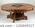 Ornate Carved Wooden Dining Table 126849527