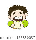 Child eating bread 126850037