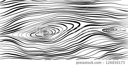 Wood texture. Clack wooden plank, cutting board, floor or table surface. Striped fiber textured background. Retro tree surface pattern in coloring style Wood texture. Clack wooden plank, cutting board, floor or table surface. Striped fiber textured background. Retro tree surface pattern in coloring style 126850173