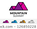 Mountain summit design for brand identity, modern and abstract element for business 126850228