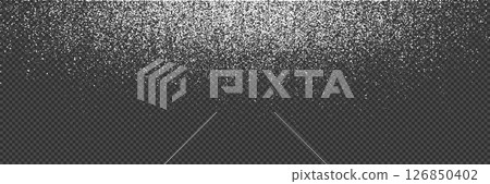 White falling salt, powdered sugar or snow with fine noisy texture 126850402