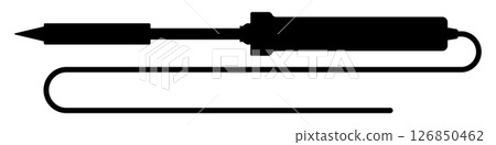 Soldering iron. Solder icon. Soldering iron isolated black icon. Vector illustration Soldering iron. Solder icon. Soldering iron isolated black icon. Vector illustration 126850462