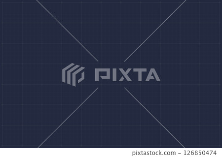 Blank blue sheet of paper with grid. Vector blueprint background template. Grid vector background. Vector illustration 126850474