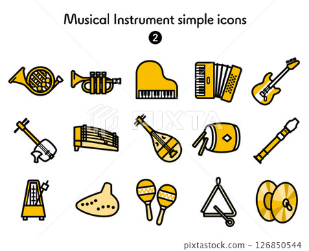 Simple Icon Collection Musical Instruments 2 126850544