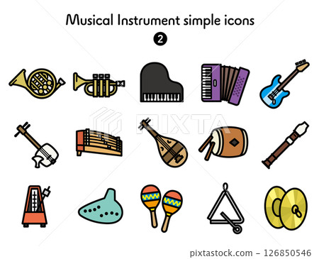 Simple Icon Collection Musical Instruments 2 Simple Icon Collection Musical Instruments 2 126850546