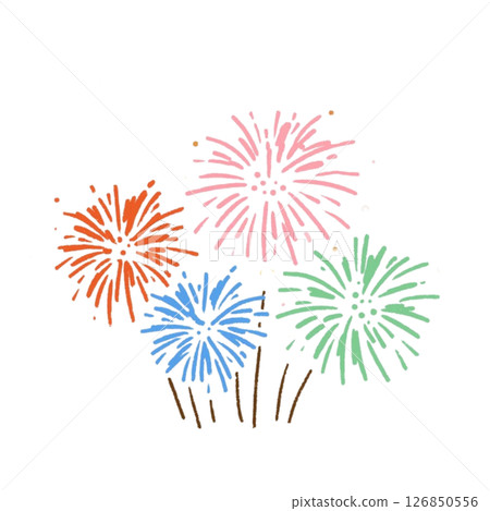 Fireworks, illustration, icon, material, no background, colorful 126850556