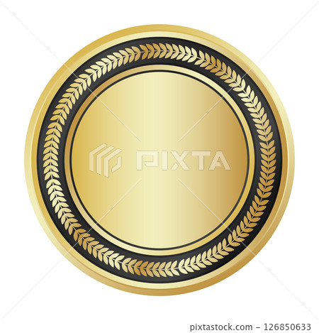 Gold medal. Realistic medal. Prize for winner. Reward isolated. Vector illustration Gold medal. Realistic medal. Prize for winner. Reward isolated. Vector illustration 126850633