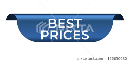 Blue banner best prices. Promotion sale badge. Best prices sticker. Discount and price offer concept. Vector web element Blue banner best prices. Promotion sale badge. Best prices sticker. Discount and price offer concept. Vector web element 126850680