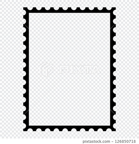 Blank postage stamp. Clean postage stamp template. Postage stamp border. Mockup postage stamp. Vector illustration Blank postage stamp. Clean postage stamp template. Postage stamp border. Mockup postage stamp. Vector illustration 126850718